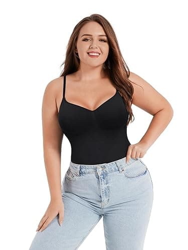 herslims Shapewear Tummy Control Bodysuit Thong or Brief: Sculpting Shaper Tank Top Bodysuits & Snatched Waist Body Suit thumbnail 8