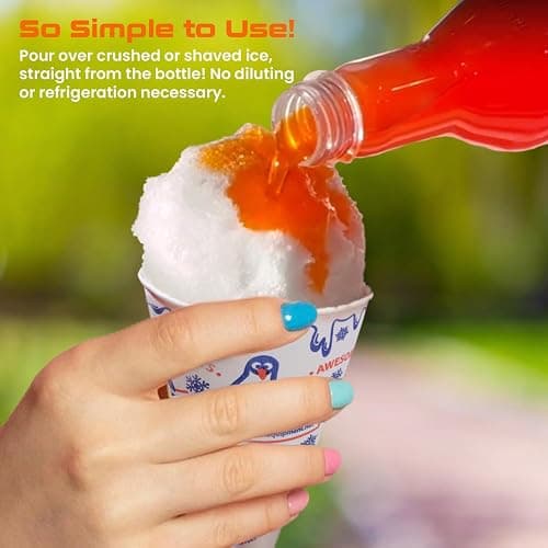 12.7oz Snow Cone Syrups (6 Pack W/Cups/Straws) thumbnail 4