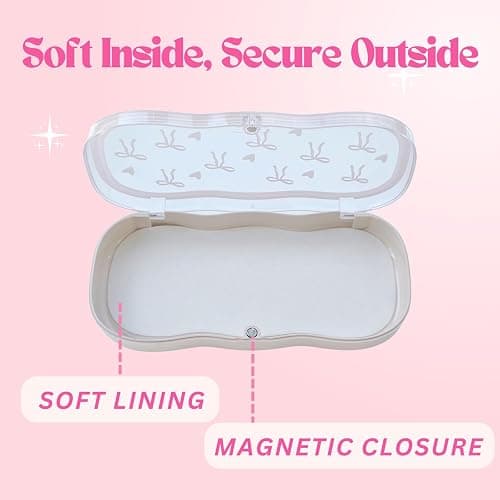 Glasses Case Hard Shell, Clear Eyeglass Case, Cute Holder for Sunglasses and Reading Glasses thumbnail 2