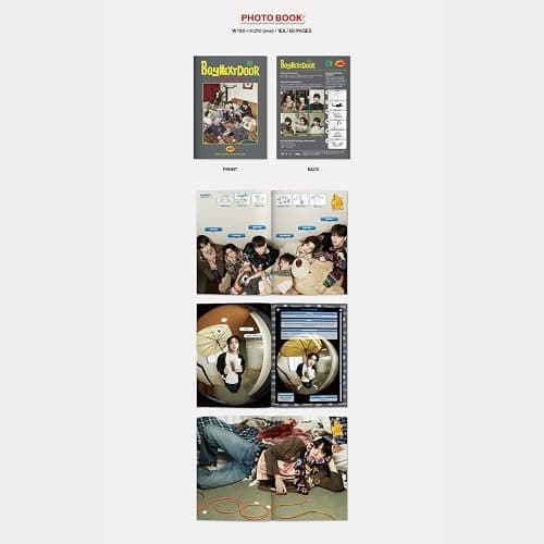 BOYNEXTDOOR - 1ST SINGLE ALBUM [WHO!] (CRUNCH Ver.) Out Box + Photo Book + CD-R + Photocard + Postcard + Sitcker Book + Folded Poster + 3 Extra Photocards thumbnail 3