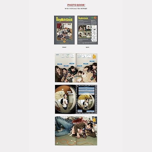 BOYNEXTDOOR - 1ST SINGLE ALBUM [WHO!] (CRUNCH Ver.) Out Box + Photo Book + CD-R + Photocard + Postcard + Sitcker Book + Folded Poster + 3 Extra Photocards thumbnail 3