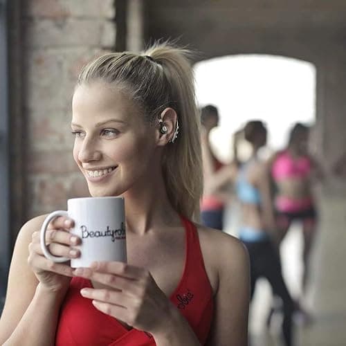 COMEXION Bluetooth Headset V5.0 Bluetooth Earpiece with Mic and Mute Key Wireless Noise Reduction Business Earphone for Driving/Meeting/Listening thumbnail 5