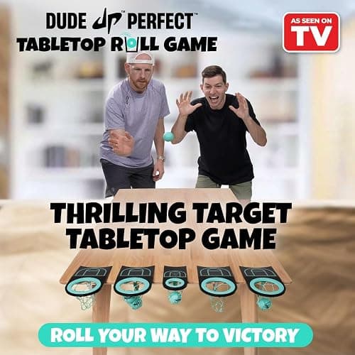 Dude Perfect Sticky Tic Tac Toe & Tabletop Roll Set | Indoor & Outdoor Games, Perfect Fun for Family Game Night & Parties, Birthday for Children, Kids & Adults | Ages 4+ & 6+ thumbnail 2