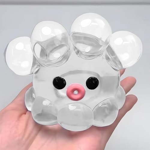 3PCS Clear Jellyfish Squishy Toys, Novelty Soft Handmade Octopus Stress Reliefing Toy, 2.4*2.4'' Cute Mini Crystal Octopus Squeezing Toy for Mood Reliefing thumbnail 4