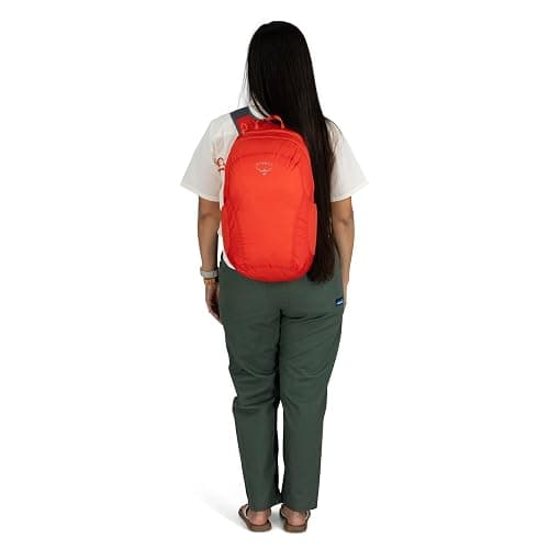 Osprey Ultralight Collapsible Stuff Pack - Lightweight, Packable Travel Backpack — Extra Bag For Travel and Every Day — 18 L Capacity Daypack to Expand Luggage, Tundra Green thumbnail 9