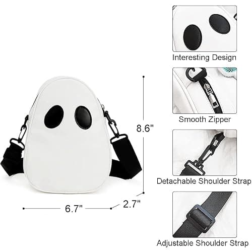 Novelty Crossbody Bag Shoulder Bag Halloween Ghost Purse Holiday Party Gift Candy Bag for Boys Girls thumbnail 3