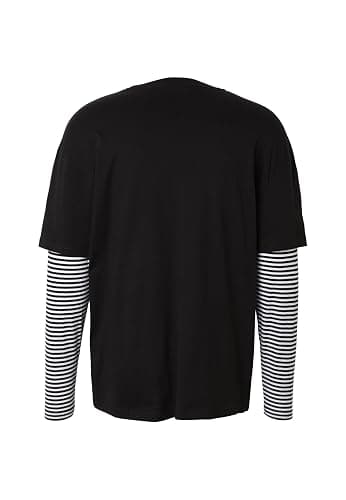 Urban Classics Men's Longsleeve T-Shirt Oversized Double Layer Striped Ls Tee T-Shirt thumbnail 4