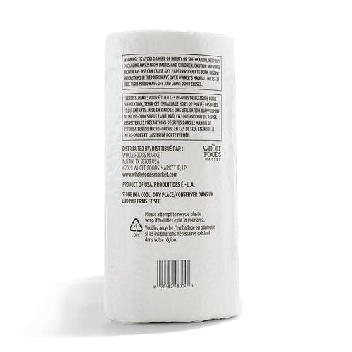 365 by Whole Foods Market, 100% Recycled Jumbo Paper Towels, Ultra-Strong, 135 Sheets per Roll, 3 Count - 1 Count (Pack of 3) thumbnail 3
