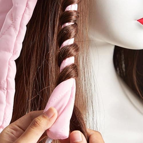 Tirdkid Pink Heatless Curling Rod Headband, 2026 New Upgraded Eight Claw Design Heatless Curler with Removable & Adjustable Heatless Curls thumbnail 5