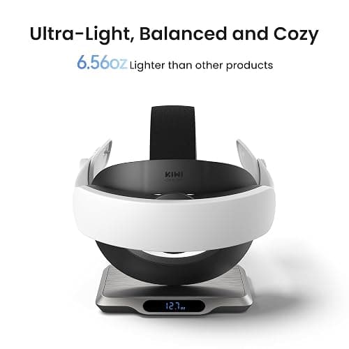 KIWI design K4 Boost Battery Head Strap for Meta Oculus Quest 3/3S, Adjustable VR Headband Accessories with Dual Charge, Extend Playtime & Reduce Facial Stress for Kids and Adults thumbnail 2