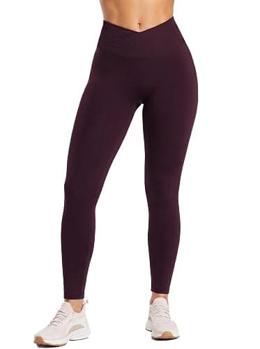 AUROLA Influence Crossover Waistband Workout Leggings for Women, Seamless High Waist Athletic Scrunch Butt Gym Yoga Pants - Image 1