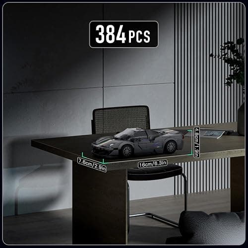 Mould King 27068 Technik Speed Champion Auto Bausteine F488 Sportwagen Klemmbausteine Rennwagen Bauspielzeug mit Acryl Vitrine Modellautos zum Sammeln (358 Teile) thumbnail 3
