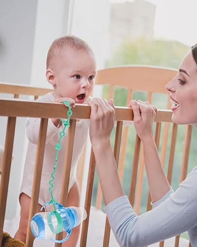 LittleHugs Toy Straps for Baby, Adjustable Toy Holder for Stroller Accessories, Silicone Baby Tether Pacifier Clip, No Throw Baby Travel Essential Leash for High Chair, Car Seat (6-Pack) - 6-pack thumbnail 7