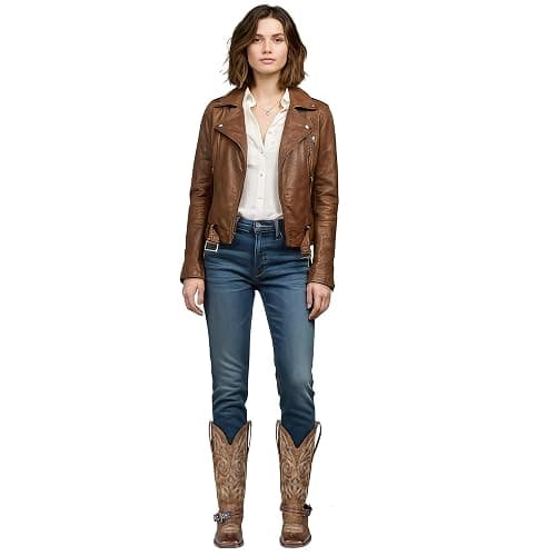 J's.o.l.e Women's Fashion Wide Square Toe Western Cowgirl Cowboy Boots Mid Calf Brown thumbnail 9