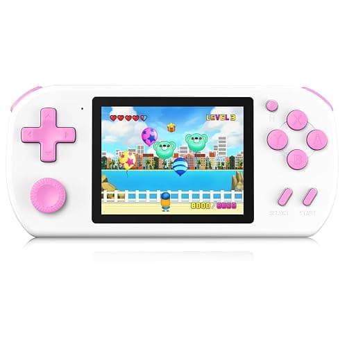 TEBIYOU Handheld Games for Kids Built-in 218 Video Games, Portable Kids Travel Toys for Ages 4-13 with Rechargeable Battery 3.0" HD Screen, Mini Gaming Player Birthday Gifts for Boys Girls (White) - Image 1