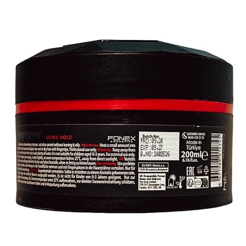 Gummy Professional Hair Styling Wax – Strong Hold Hair Wax with Keratin Complex Strengthens and Adds Radiant Finish – Water-Based Grooming for Messy, Spiky, Textured Styles – 200 ml thumbnail 3