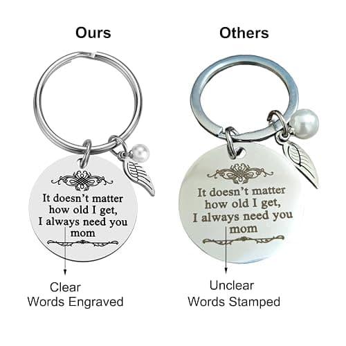 iJuqi Mother's Day Gifts from Daughter Son for Mom Birthday Valentine's Day Christmas Gifts Mom Keychain Mother Keyring thumbnail 2