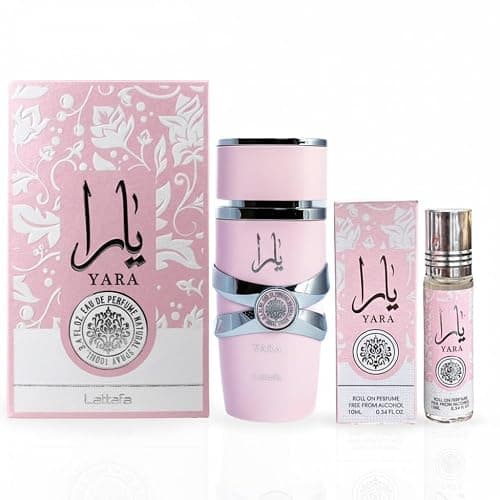 Lattafa Yara 2-piece Fragrance Bundle for Women (3.4 Oz Eau de Parfum Spray + 0.34 Oz Concentrated Perfume Oil) - Image 1