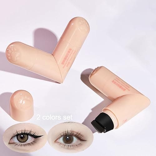 2 Tampons Eyeliner Wing Cat Eye Tampon Liner, Eyeliner Liquide Noir Tampon Eye liner Winged à L'épreuve De L'eau Et De Longue Durée Pour Les Femmes Maquillage Des Yeux thumbnail 6