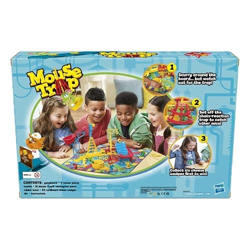 Hasbro Gaming Mouse Trap Board Game for Kids Ages 6 and Up, Classic Kids Game for 2-4 Players with Easier Set-Up than Previous Versions, Multicolor, One Size thumbnail 5