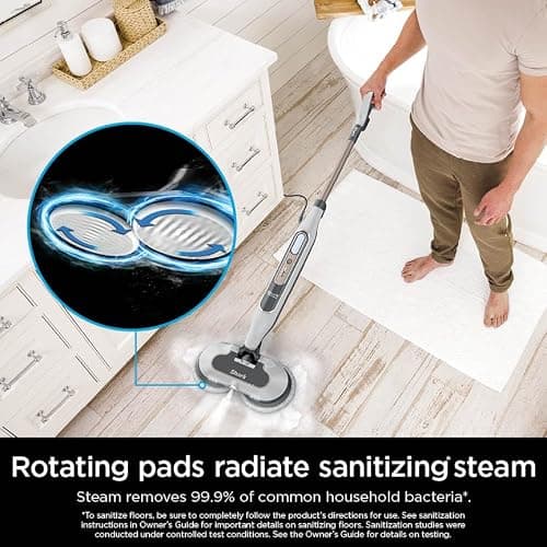 Shark Steam & Scrub with Steam Blaster Technology All-in-One Hard Floor Steam Mop with 3 Steam Modes & LED Headlights S8201, Rotator White thumbnail 4