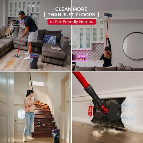 O-Cedar H2prO Flat Mop System | Quick Everyday Cleaning | Dual-Tank Fresh Water System | Machine Washable Reusable Microfiber Mop Pad | Safe on Hardwood, Tile & Vinyl Floors thumbnail 6