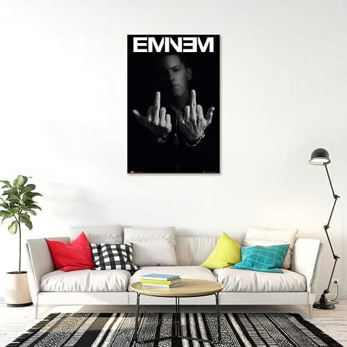 POSTER STOP ONLINE Eminem - Music/Personality Poster (Fingers/Flipping The Bird) (Size 24" x 36") thumbnail 3