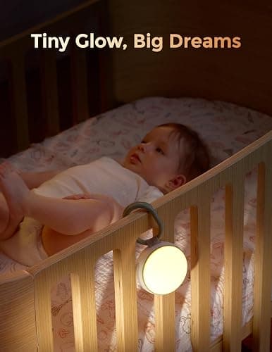 Momcozy Portable Sound Machine with Night Light, White Noise Sound Machine for Baby, 20 Soothing Sounds, Sound Therapy, Long-Lasting Power, Timer, Clips on Stroller, Baby Shower Gifts thumbnail 4