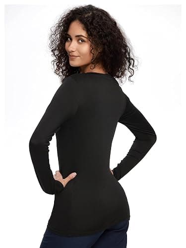COZYFIT 3 Pack Underscrub Long Sleeve Women - Undershirts for Women Soft Fabric thumbnail 3