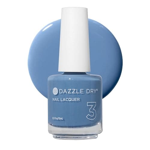 Dazzle Dry Nail Lacquer (Step 3) - Varsity Blues - A muted light denim. Full coverage cream. (0.5 fl oz) - Image 1
