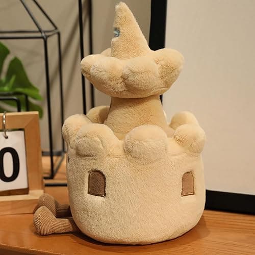 VLYUVUY Sand Castle Plush Toy, 9.8 Inch Cute Stuffed Animal, Soft Plushie Toy for Kids, Funny Beach Themed Room Decor, Cute Birthday Gift for Boys Girls thumbnail 3