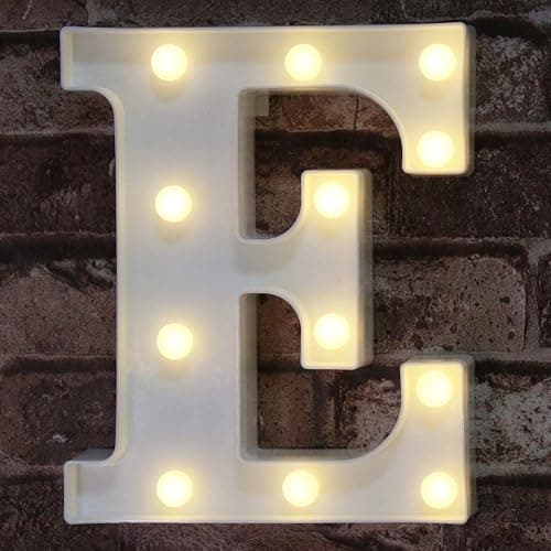 Pooqla LED Marquee Letter Lights Sign, Light Up Alphabet Letter for Home Party Wedding Decoration E | Alphabet Letter, Light Up Sign, for Home Party Wedding Decoration thumbnail 8