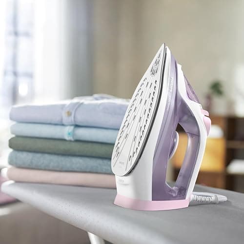 Philips fer à repasser 3000, fer à vapeur 2000W,réservoir 300 ml, Mauve | Effet pressing 140 g, débit continu 30 g/min, Pointe Triple Précision, semelle céramique anti-rayures (DST3010/30) thumbnail 2