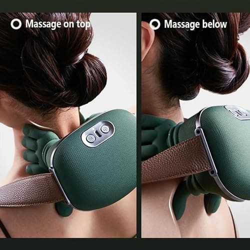 Aocesk ZoserX - Bionic Heated Massager, Portable Shiatsu Neck and Back Massager, Electric Deep Tissue 4D Kneading Massage, Simulated Human Hand Design for Pain Relief and Muscle Relax (Green) thumbnail 3
