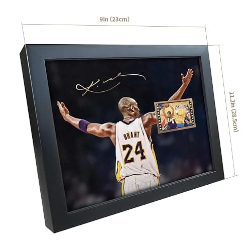 sufenvera Signed Kobe Bryant Film Photo Collage,Kobe Memorabilia Framed Poster Gifts for Basketball Fans on Birthday/Christmas/Father's Day 10x8 Inches thumbnail 6
