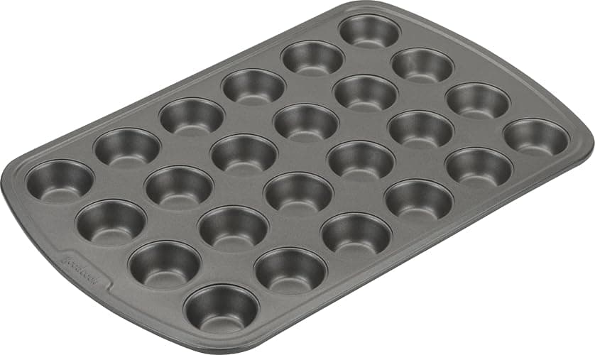 GoodCook 04029 Mini Non-Stick Muffin Pan, Steel, 1-7/8 in Dia x 14.6 in L x 9.3 in W x 6.8 in H, Black - Image 1