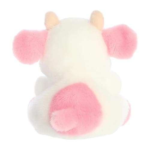 Aurora® Adorable Palm Pals™ Belle Strawberry Cow™ Stuffed Animal - Pocket-Sized Play - Collectable Fun - Pink 5 Inches thumbnail 4