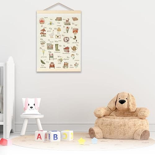 BirtDerr Woodland Nursery Decorations, Forest Nursery Decor, Boy Room Wall Decor, Jungle Decoration For Kids, strawberry, cottage, montessori, abc, school, homeschool thumbnail 6
