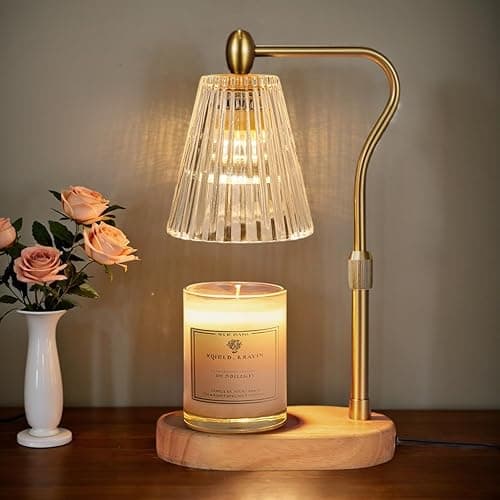 Engpure Candle Warmer Lamp with Timer and Dimmer Adjustable Height for Home Room Decor, Brithday Gifts for Women, Candle Warmer for Scented Jar Candles Mother's Day Gifts - Gold
