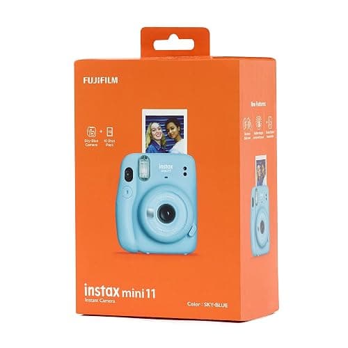 Instax Mini 11 Sofortbildkamera mit 1 x 10 Aufnahmen Sofortbildfilm-Patrone, automatische Belichtung, Selfie-Objektiv, Handschlaufe, Himmelblau thumbnail 7