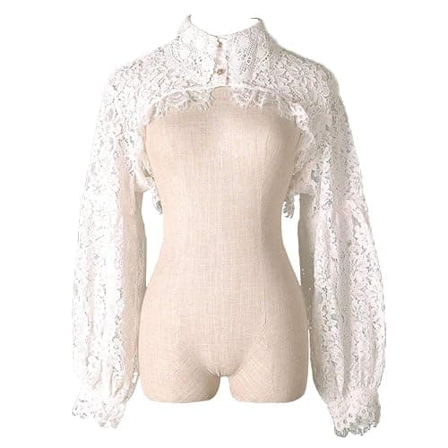 Elegtiskas Detachable Dickey Blouse False Collar Half Shirt Blouse Collar Crop Top - Image 1