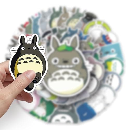 50 Stück Laptop Aufkleber Totoro, Wasserfeste PVC-Aufkleber für DIY-Dekoration, Graffiti-Stil Stickers für Autos Motorräder Laptops Fahrräder Skateboards Skier Snowboards Gepäck etc. thumbnail 4