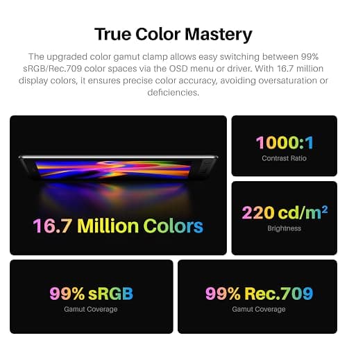 HUION Kamvas Pro 16 V2 Drawing Tablet with Screen, 16384 Levels Pen, 15.6" | Battery-Free PenTech 4.0, Full Lamination Canvas Glass 2.0, Smart Touch Bar and 6 Keys, Works with PC, Mac and Linux thumbnail 5