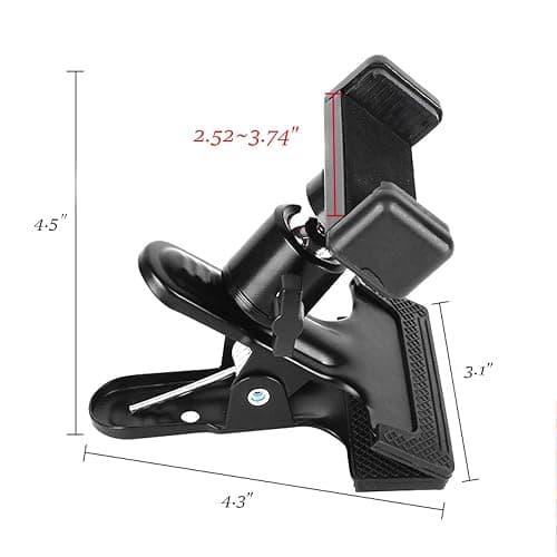 RockCheems Guitar Head Phone Holder Mount for Live Broadcast Teaching Video Recording Android and iPhone Compatible Guitar/Electric Guitar/Bass/Ukulele thumbnail 2