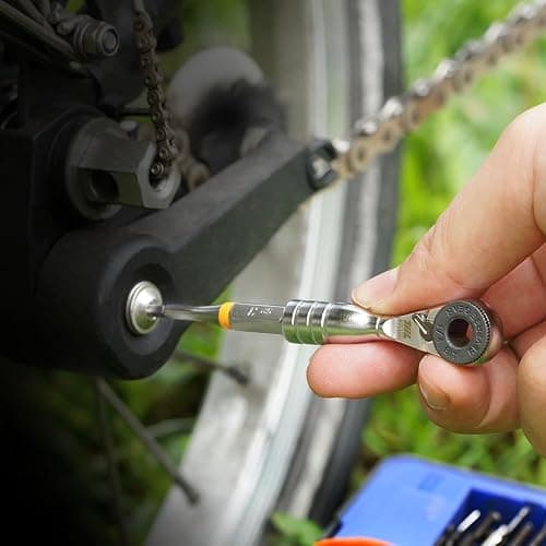 711L Mini Ratchet Wrench - One of the World's Smallest 1/4" EDC Ratchet Wrench For Tight Spaces - Alloy Steel - For Single-ended Hex Bit thumbnail 7