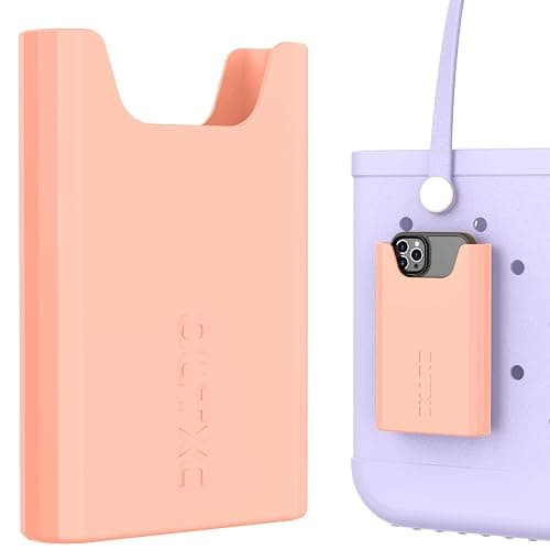 OUTXE Silicone Phone Holder Accessories for Bogg Bag, Phone Case Holder Compatible with All Bogg Bags, Peachy Beachy Cell Phone Insert for Simple Modern Beach Bag - Image 1