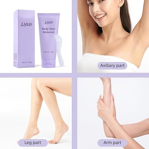 LABJD Gentle Body Hair Removal Cream-Pain free Hairs Removal Cream for Sensitive Skin with a Neutral Formula for Hair Removal and Skincare 2-in-1,Durable and Smooth for Men and Women thumbnail 2