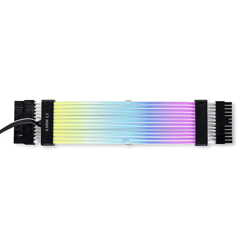 Lian Li Strimer Plus V2 24 Pin (PW24-PV2) - Addressable RGB Power Extension Cable (Strimer L-Connect 3.0 Controller Included) - for Motherboard Connector, PW24-PV2 Black thumbnail 2