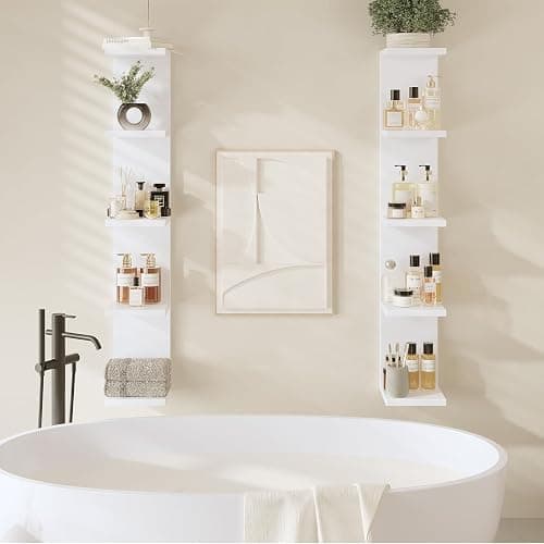 LitaEther 5 Tier White Lack Wall Shelf - Multi-Functional Display Organizer for Anime Figures, Funko Pop, Plants, Makeup & Books (7.1" x 5.5" x 30.7") – Space-Saving Floating Shelf for Home & Office thumbnail 6