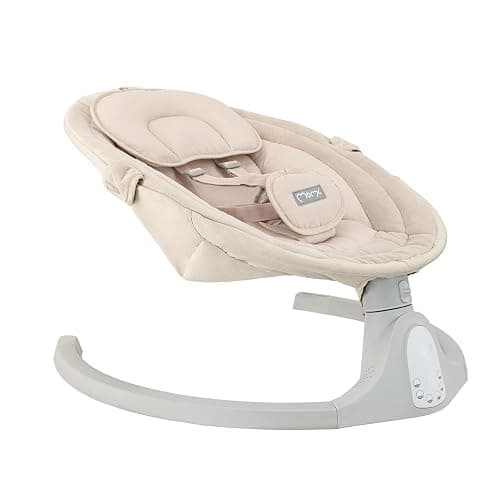 Balancelle MoMi KENANI SAND jusqu'à 9 kg, écran LED, télécommande, Bluetooth pour smartphone, alimentation piles/secteur, harnais de sécurité 5 points, arche et jouets thumbnail 22